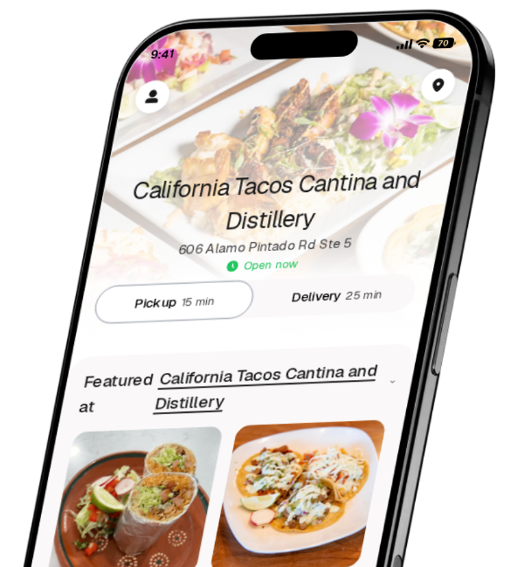 California Tacos Cantina and Distillery app preview