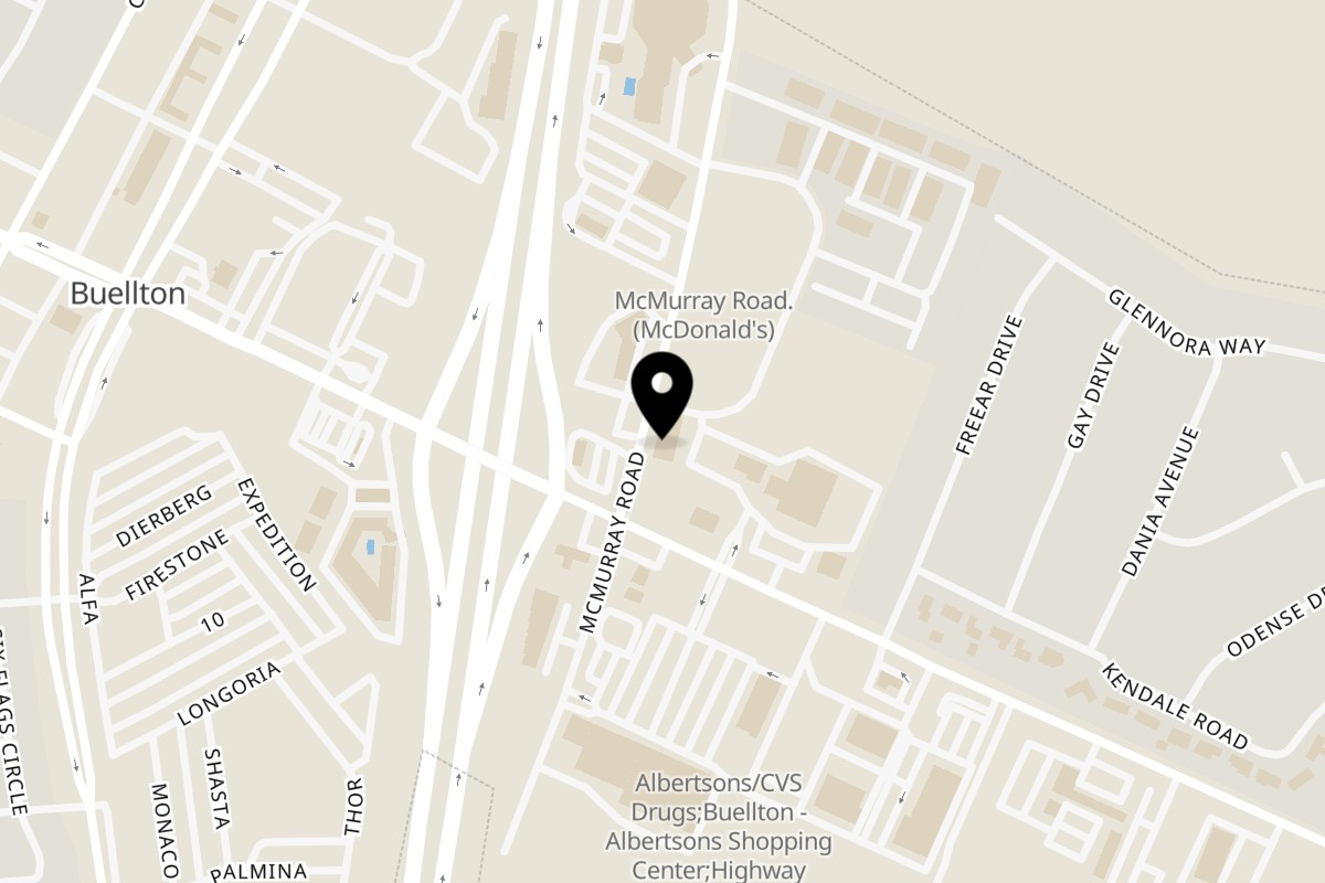 Map showing the location of California Tacos Cantina and Distillery Buellton on 328 McMurray Rd STE 105 in Buellton